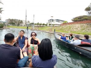 team building time drifting down the beautiful durban point canal