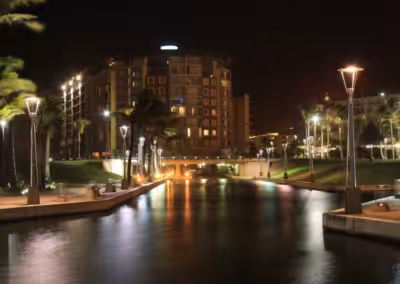 Durban Point Canal at Night