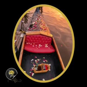 Scattered rose petals and a luxury picnic basket await couples booking the top durban gondola picnic packages at sunset.
