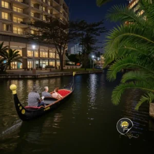 A couple tries out unique date ideas in the Durban Point Waterfront with a relaxing evening gondola ride.